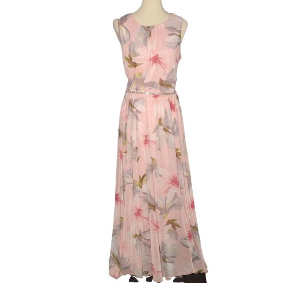 Enfocus Studio Dresses & Skirts - Very Pretty In Pink Long Flowy Floral Maxi Dress by Enfocus Studio Size 14